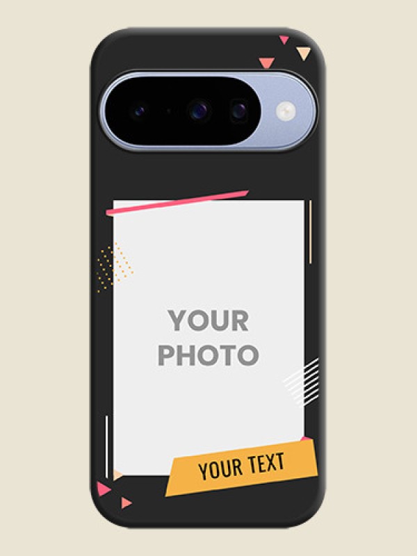 Custom Photo Frame with Triangle Small Dots on Photo On Space Black Custom Soft Matte Mobile Back Cover - Google Pixel 10 5G - alternate view