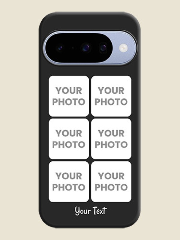 Custom Floral Art with 6 Image Holder on Photo On Space Black Custom Soft Matte Mobile Back Cover - Google Pixel 10 5G - alternate view