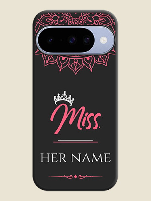 Custom Mrs Name with Floral Design On Space Black Custom Soft Matte Mobile Back Cover - Google Pixel 10 5G - alternate view