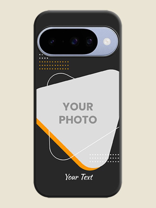 Custom Yellow Triangle on Photo On Space Black Custom Soft Matte Mobile Back Cover - Google Pixel 10 5G - alternate view