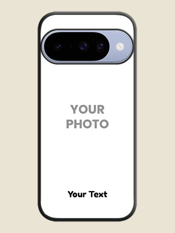 Custom Full Single Pic Upload With Text On Space Black Custom Soft Matte Mobile Back Cover - Google Pixel 10 5G - alternate view