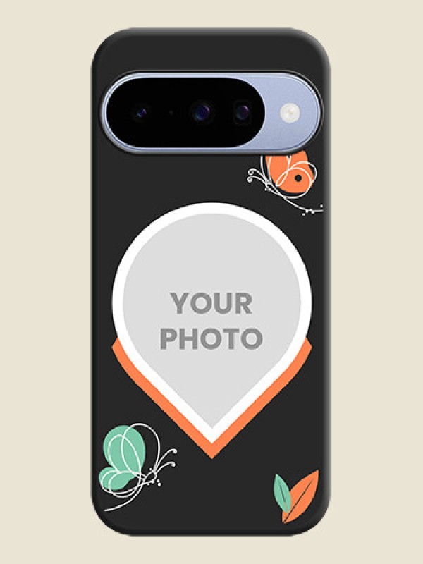 Custom Upload Pic With Simple Butterly Design On Space Black Custom Soft Matte Mobile Back Cover - Google Pixel 10 5G - alternate view