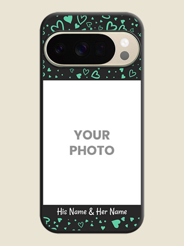 Custom Sea Green Indefinite Love Pattern on Photo On Space Black Custom Soft Matte Mobile Back Cover - Google Pixel 10 Pro 5G - alternate view
