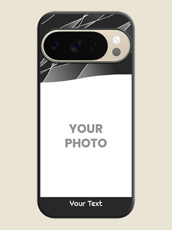 Custom Mixed Wave Lines on Photo On Space Black Custom Soft Matte Mobile Back Cover - Google Pixel 10 Pro 5G - alternate view