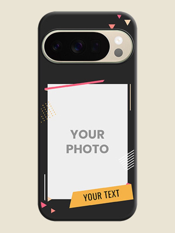 Custom Photo Frame with Triangle Small Dots on Photo On Space Black Custom Soft Matte Mobile Back Cover - Google Pixel 10 Pro 5G - alternate view