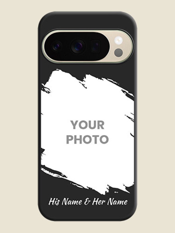 Custom Grunge Brush Strokes on Photo On Space Black Custom Soft Matte Mobile Back Cover - Google Pixel 10 Pro 5G - alternate view