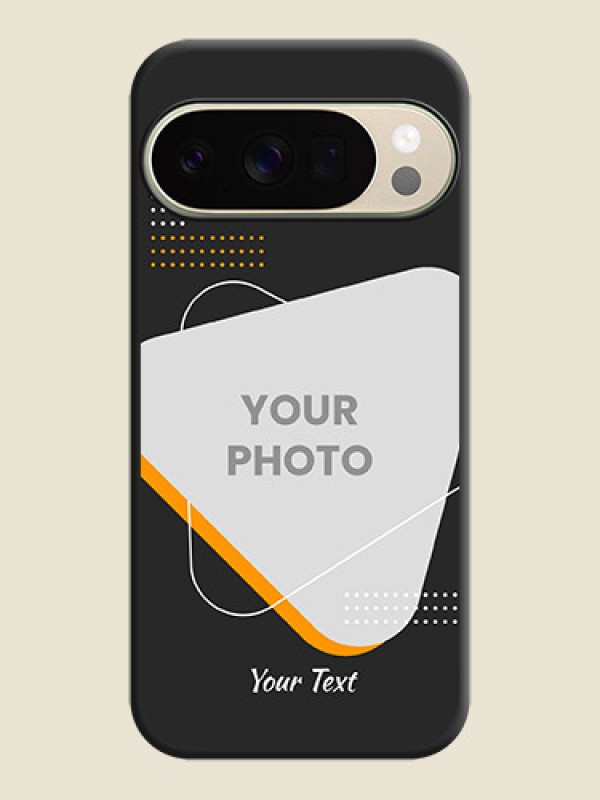 Custom Yellow Triangle on Photo On Space Black Custom Soft Matte Mobile Back Cover - Google Pixel 10 Pro 5G - alternate view