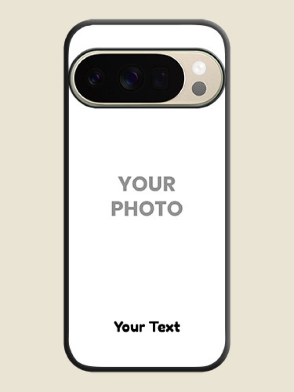 Custom Full Single Pic Upload With Text On Space Black Custom Soft Matte Mobile Back Cover - Google Pixel 10 Pro 5G - alternate view