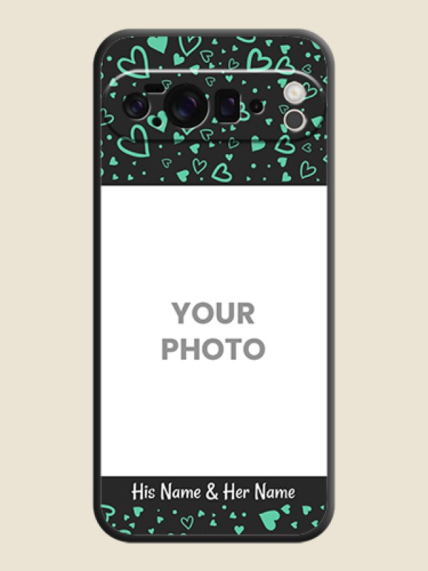 Custom Sea Green Indefinite Love Pattern on Photo On Space Black Custom Soft Matte Mobile Back Cover - Google Pixel 10 Pro XL 5G - alternate view