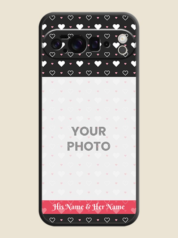 Custom White Color Love Symbols with Text Design on Photo On Space Black Custom Soft Matte Mobile Back Cover - Google Pixel 10 Pro XL 5G - alternate view