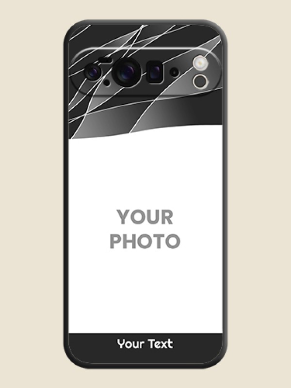 Custom Mixed Wave Lines on Photo On Space Black Custom Soft Matte Mobile Back Cover - Google Pixel 10 Pro XL 5G - alternate view
