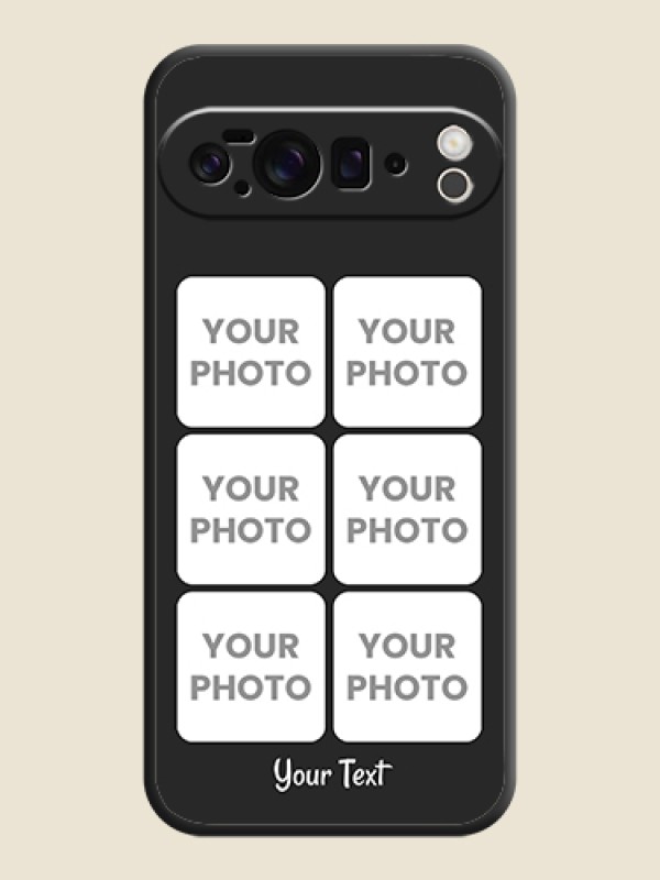 Custom Floral Art with 6 Image Holder on Photo On Space Black Custom Soft Matte Mobile Back Cover - Google Pixel 10 Pro XL 5G - alternate view