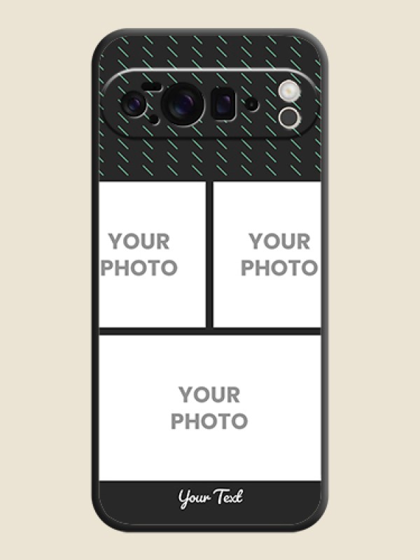 Custom Cross Dotted Pattern with 2 Image Holder On Space Black Custom Soft Matte Mobile Back Cover - Google Pixel 10 Pro XL 5G - alternate view