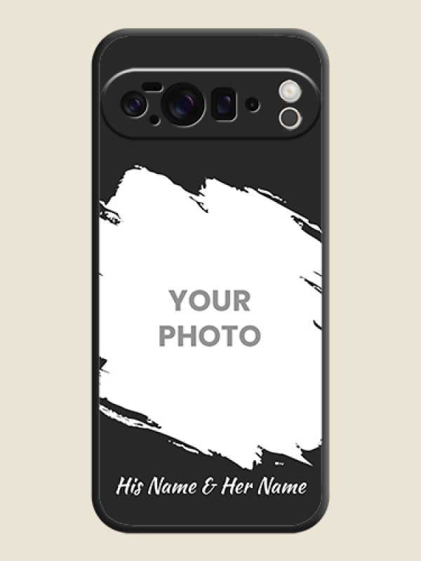 Custom Grunge Brush Strokes on Photo On Space Black Custom Soft Matte Mobile Back Cover - Google Pixel 10 Pro XL 5G - alternate view