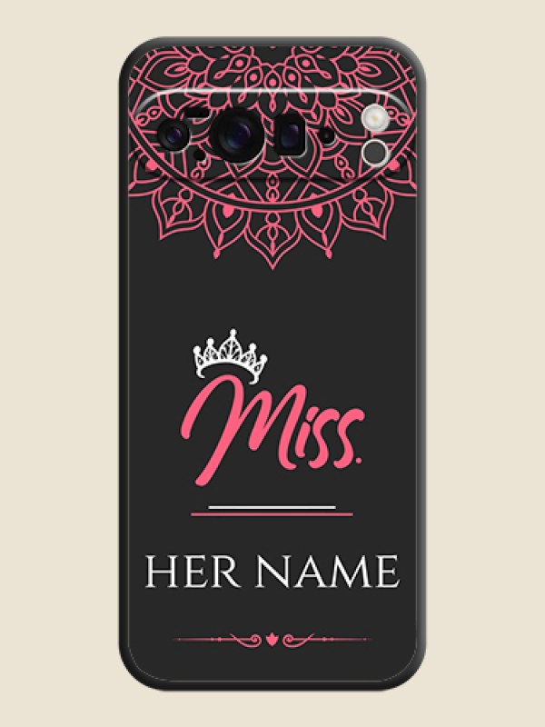 Custom Mrs Name with Floral Design On Space Black Custom Soft Matte Mobile Back Cover - Google Pixel 10 Pro XL 5G - alternate view