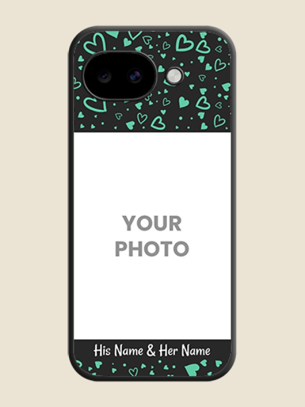 Custom Sea Green Indefinite Love Pattern on Photo On Space Black Custom Soft Matte Mobile Back Cover - Google Pixel 10A 5G - alternate view