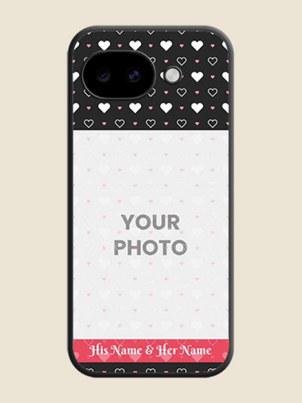 Custom White Color Love Symbols with Text Design on Photo On Space Black Custom Soft Matte Mobile Back Cover - Google Pixel 10A 5G - alternate view