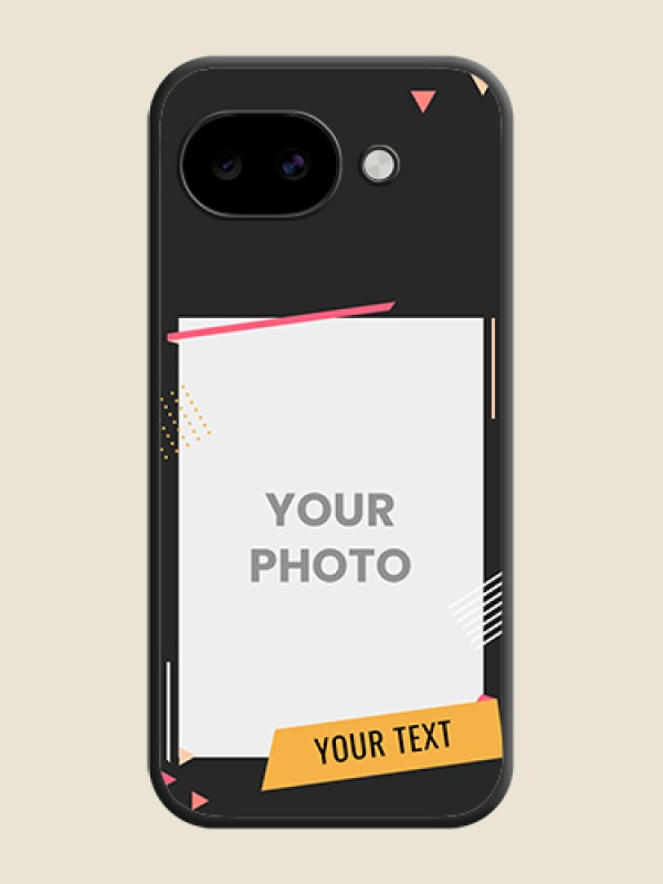 Custom Photo Frame with Triangle Small Dots on Photo On Space Black Custom Soft Matte Mobile Back Cover - Google Pixel 10A 5G - alternate view