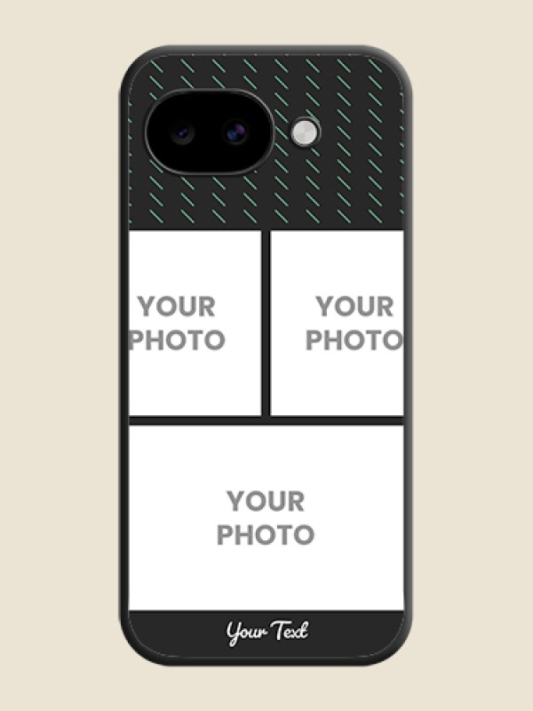 Custom Cross Dotted Pattern with 2 Image Holder On Space Black Custom Soft Matte Mobile Back Cover - Google Pixel 10A 5G - alternate view