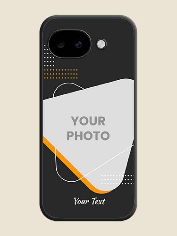 Custom Yellow Triangle on Photo On Space Black Custom Soft Matte Mobile Back Cover - Google Pixel 10A 5G - alternate view