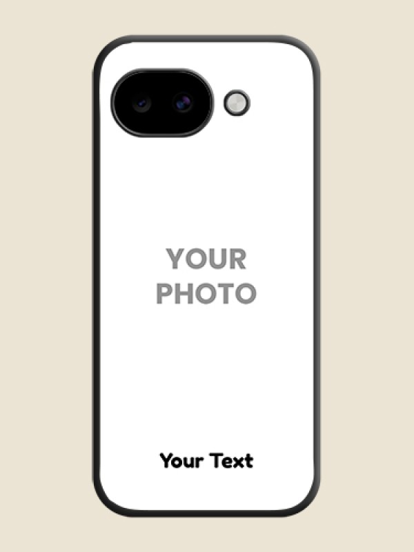 Custom Full Single Pic Upload With Text On Space Black Custom Soft Matte Mobile Back Cover - Google Pixel 10A 5G - alternate view