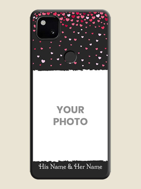 Custom Fall in Love with Your Partner  on Photo on Space Black Soft Matte Phone Cover - Google Pixel 4A - alternate view