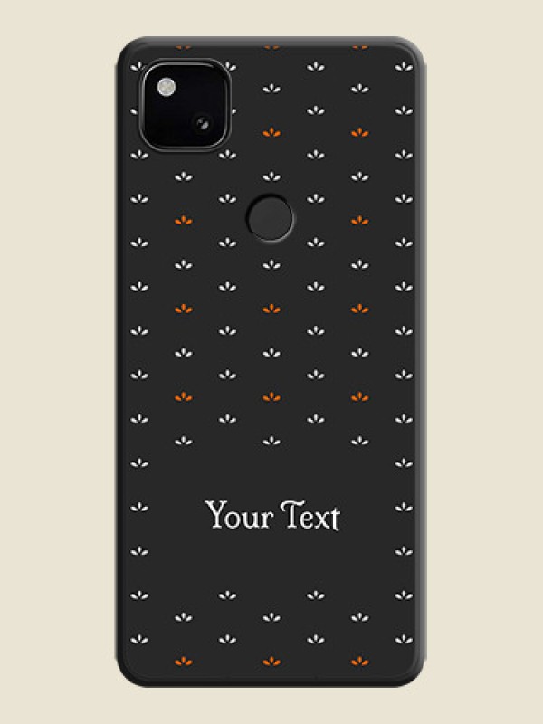 Custom Simple Pattern With Custom Text On Space Black Personalized Soft Matte Phone Covers -Google Pixel 4A - alternate view