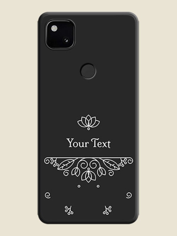 Custom Lotus Garden Custom Text On Space Black Personalized Soft Matte Phone Covers -Google Pixel 4A - alternate view