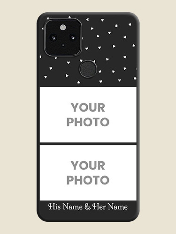 Custom Miniature Love Symbols with Name On Space Black Custom Soft Matte Mobile Back Cover - Pixel 5 5G - alternate view