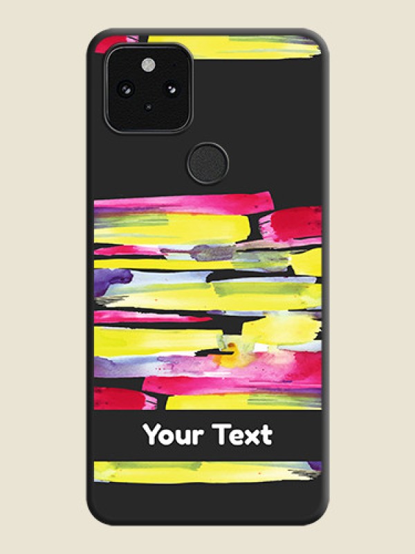Custom Brush Coloured On Space Black Custom Soft Matte Mobile Back Cover - Pixel 5 5G - alternate view