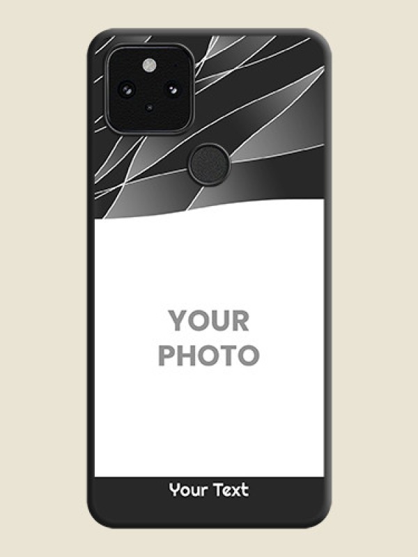 Custom Mixed Wave Lines on Photo On Space Black Custom Soft Matte Mobile Back Cover - Pixel 5 5G - alternate view