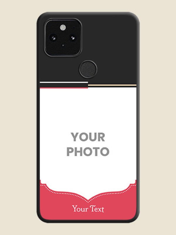Custom Classic Plain Design with Name On Space Black Custom Soft Matte Mobile Back Cover - Pixel 5 5G - alternate view