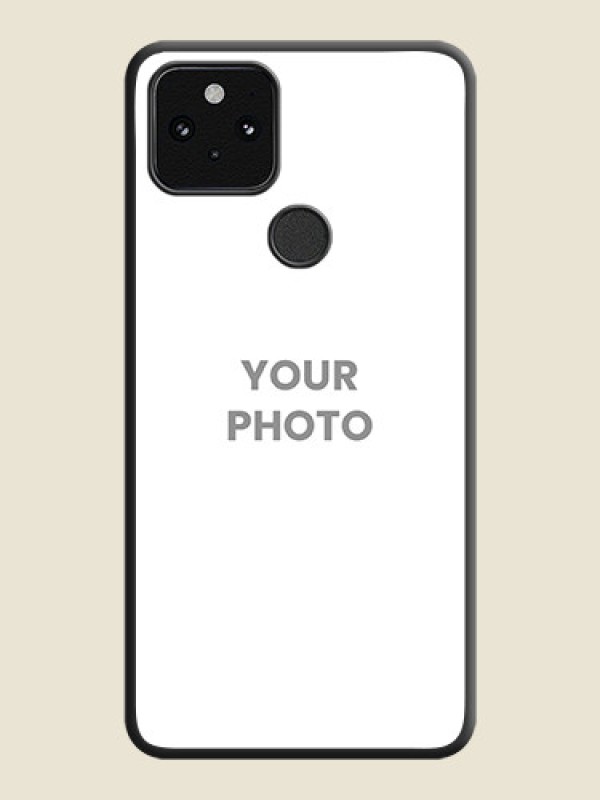 Custom Full Single Pic Upload On Space Black Custom Soft Matte Mobile Back Cover - Pixel 5 5G - alternate view