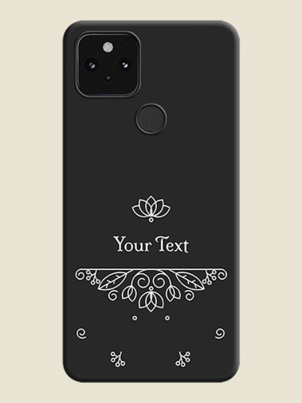 Custom Lotus Garden Custom Text On Space Black Custom Soft Matte Mobile Back Cover - Pixel 5 5G - alternate view