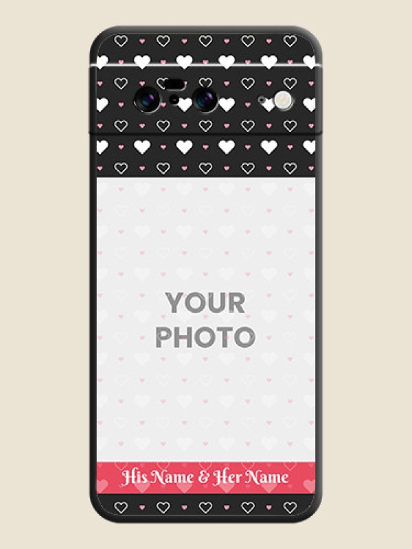 Custom White Color Love Symbols with Text Design on Photo On Space Black Custom Soft Matte Mobile Back Cover - Pixel 8 5G - alternate view