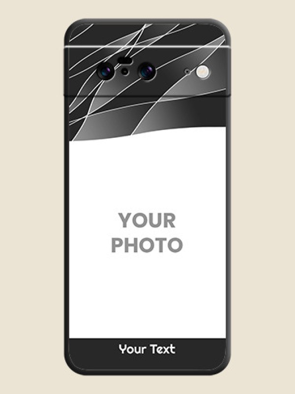 Custom Mixed Wave Lines on Photo On Space Black Custom Soft Matte Mobile Back Cover - Pixel 8 5G - alternate view