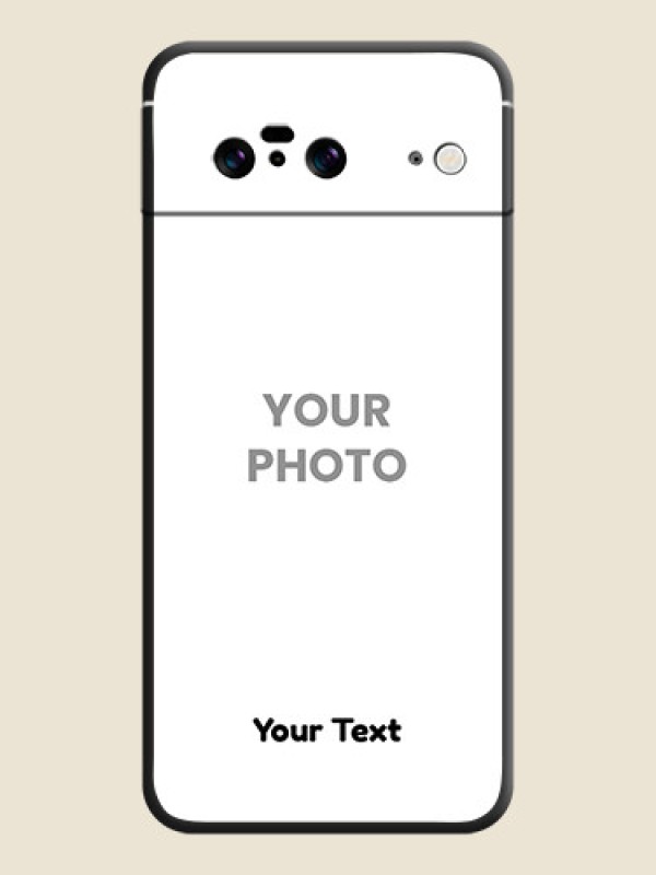 Custom Full Single Pic Upload With Text On Space Black Custom Soft Matte Mobile Back Cover - Pixel 8 5G - alternate view