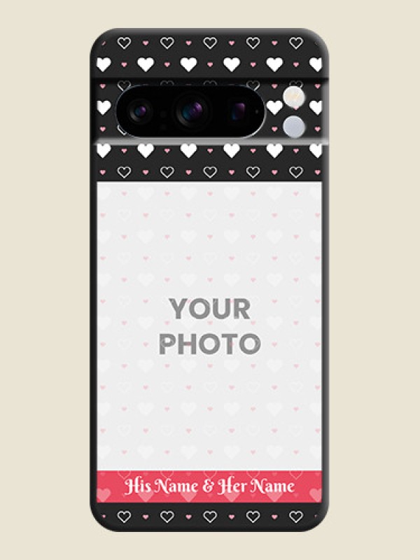 Custom White Color Love Symbols with Text Design on Photo On Space Black Custom Soft Matte Mobile Back Cover - Pixel 8 Pro 5G - alternate view