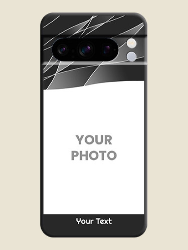 Custom Mixed Wave Lines on Photo On Space Black Custom Soft Matte Mobile Back Cover - Pixel 8 Pro 5G - alternate view