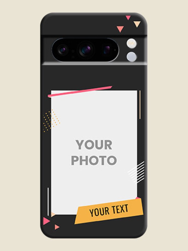 Custom Photo Frame with Triangle Small Dots on Photo On Space Black Custom Soft Matte Mobile Back Cover - Pixel 8 Pro 5G - alternate view