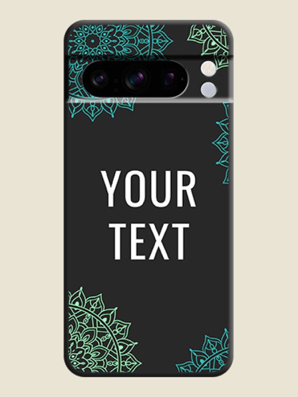 Custom Your Name with Floral Design On Space Black Custom Soft Matte Mobile Back Cover - Pixel 8 Pro 5G - alternate view