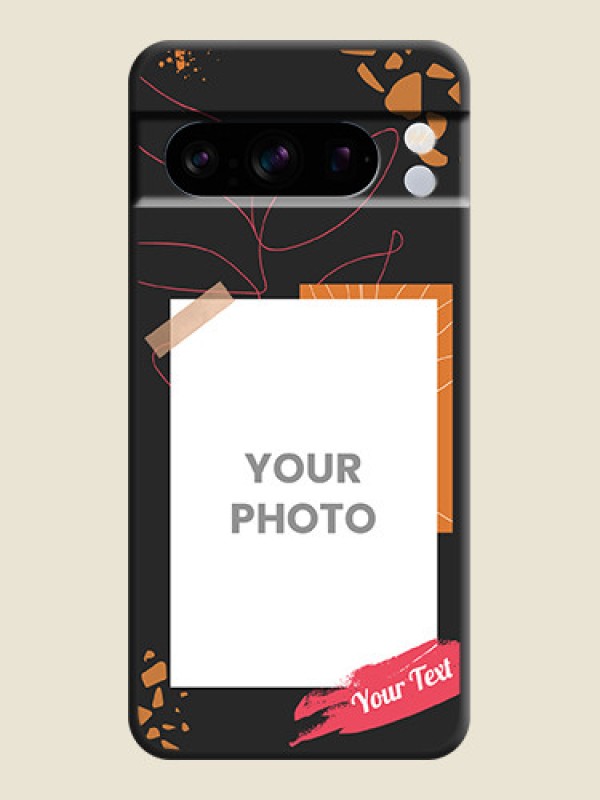 Custom Orange Photo Frame On Space Black Custom Soft Matte Mobile Back Cover - Pixel 8 Pro 5G - alternate view