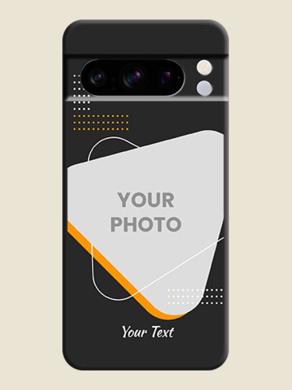 Custom Yellow Triangle on Photo On Space Black Custom Soft Matte Mobile Back Cover - Pixel 8 Pro 5G - alternate view