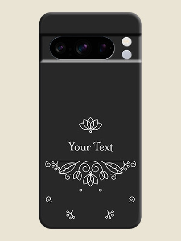 Custom Lotus Garden Custom Text On Space Black Custom Soft Matte Mobile Back Cover - Pixel 8 Pro 5G - alternate view