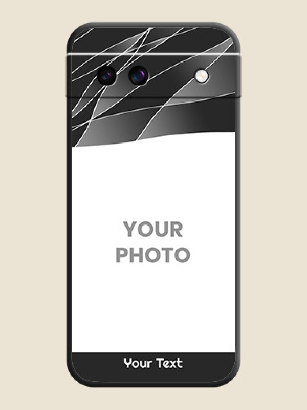 Custom Mixed Wave Lines on Photo On Space Black Custom Soft Matte Mobile Back Cover - Google Pixel 8A 5G - alternate view