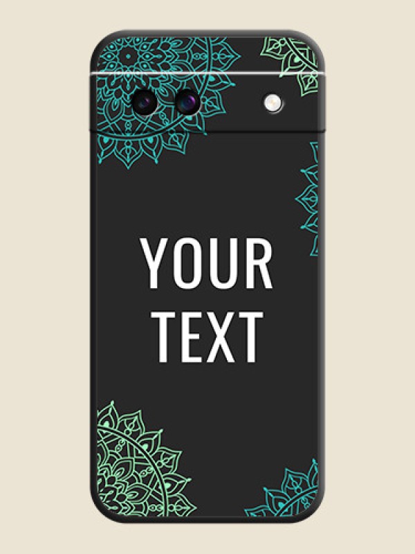 Custom Your Name with Floral Design On Space Black Custom Soft Matte Mobile Back Cover - Google Pixel 8A 5G - alternate view