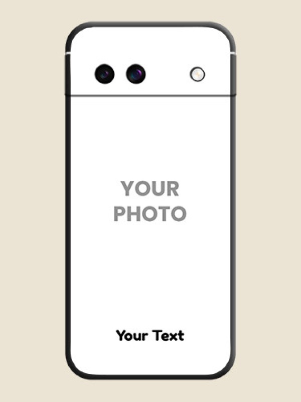 Custom Full Single Pic Upload With Text On Space Black Custom Soft Matte Mobile Back Cover - Google Pixel 8A 5G - alternate view
