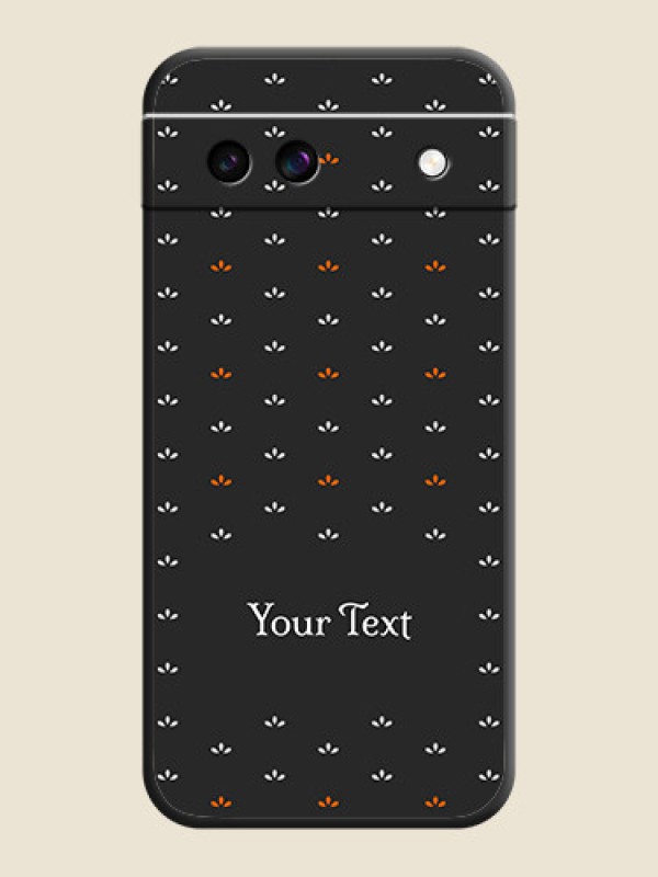 Custom Simple Pattern With Custom Text On Space Black Custom Soft Matte Mobile Back Cover - Google Pixel 8A 5G - alternate view