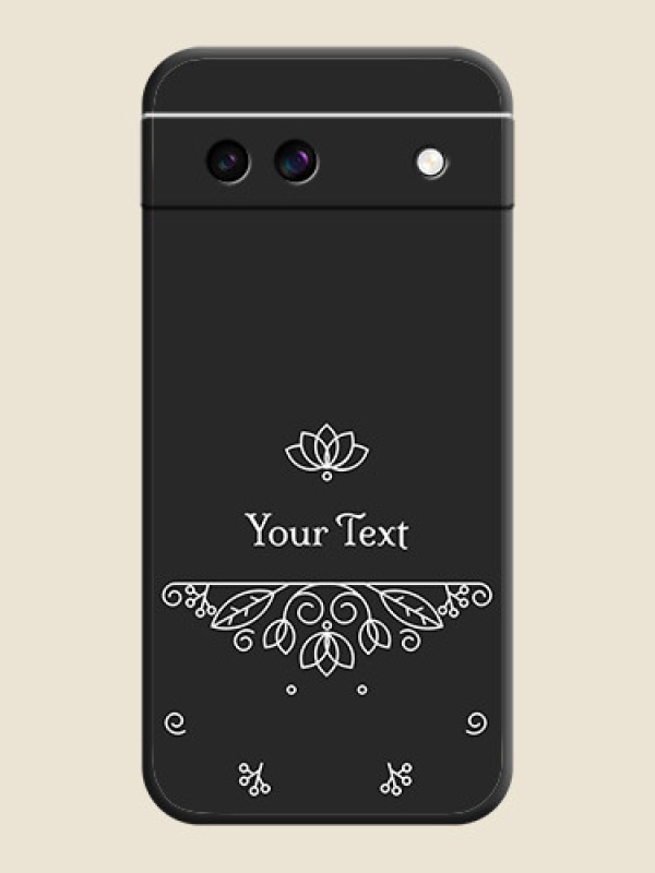 Custom Lotus Garden Custom Text On Space Black Custom Soft Matte Mobile Back Cover - Google Pixel 8A 5G - alternate view