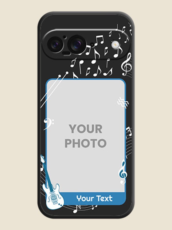 Custom Musical Theme Design with Text on Photo On Space Black Custom Soft Matte Mobile Back Cover - Google Pixel 9 5G - alternate view